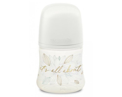 Пляшечка для годування Suavinex Gold Edition, повільний потік, 150 мл, біла (307870)