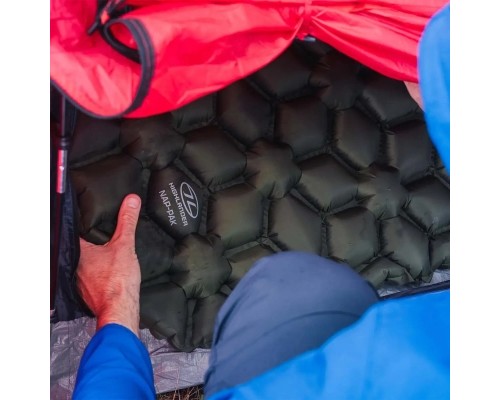 Туристичний килимок Highlander Nap-Pak Inflatable Sleeping Mat 5 cm Olive AIR071 (929796)