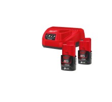 Набір акумулятор + зарядний пристрій Milwaukee Li-Ion M12 NRG-302 B3 2шт + ЗП С12С (4933451902)