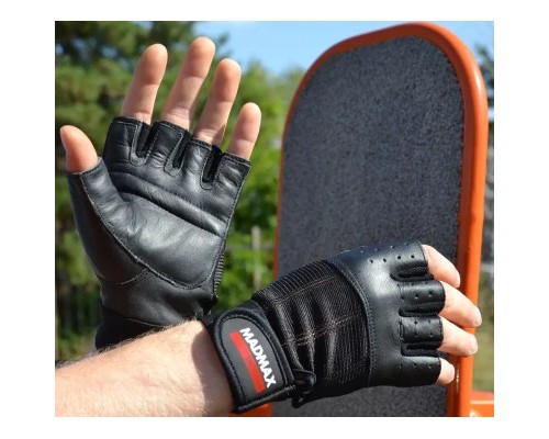 Рукавички для фітнесу MadMax MFG-248 Clasic Exclusive Black L (MFG-248-Black_L)