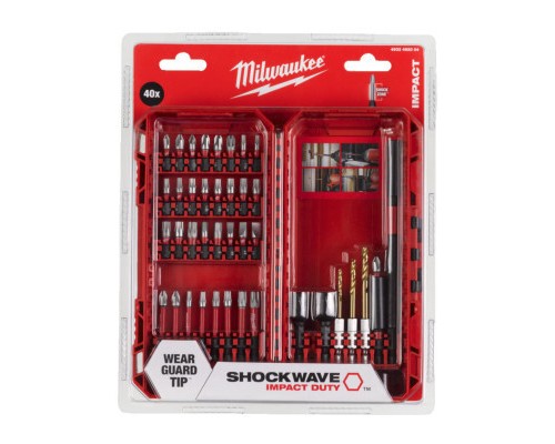 Набір свердл і біт Milwaukee SHOCKWAVE 40 шт (4932492004)