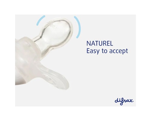 Пустушка Difrax Natural, 0-6 міс (123 Apricot_grid)
