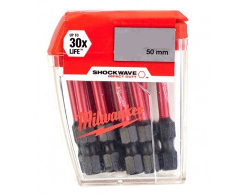 Набір біт Milwaukee SHOCKWAVE TX30, 50мм, 10шт (4932471574)