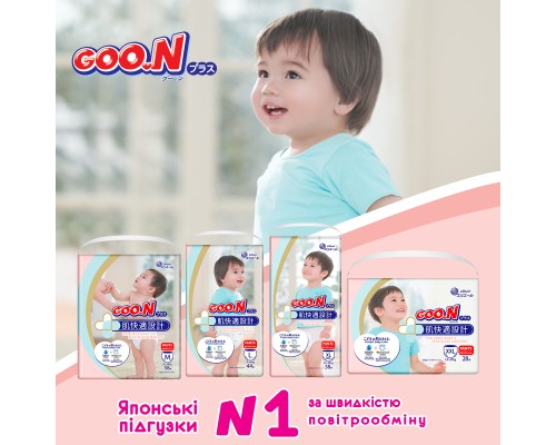 Підгузки GOO.N Plus Трусики для дітей 13-25 кг розмір XXL 28 шт (21000634)