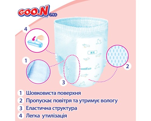 Підгузки GOO.N Plus Трусики для дітей 13-25 кг розмір XXL 28 шт (21000634)