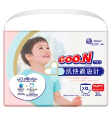 Підгузки GOO.N Plus Трусики для дітей 13-25 кг розмір XXL 28 шт (21000634)