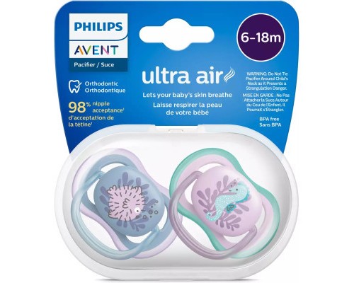 Пустушка Philips AVENT Ultra Air, 6-18 міс. 2 шт (SCF085/61) Пустушка Philips AVENT Ultra Air, 6-18 міс. 2 шт (SCF085/61)