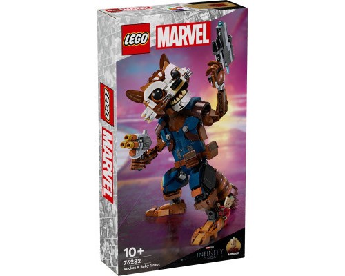 Конструктор LEGO Super Heroes Ракета й малюк Ґрут 566 деталей (76282)
