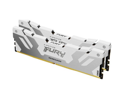 Модуль пам'яті для комп'ютера DDR5 32GB (2x16GB) 6800 MHz Renegade White/Silver Kingston Fury (ex.HyperX) (KF568C36RWK2-32)