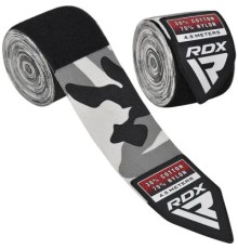 Бинт для спорту RDX для боксу WX Professional Boxing Hand Wraps Camo Grey (4.5м.) (HWX-RC+)