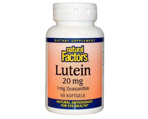 Антиоксидант Natural Factors Лютеїн 20 мг, Lutein, 60 желатинових капсул (NFS-01032) Антиоксидант Natural Factors Лютеїн 20 мг, Lutein, 60 желатинових капсул (NFS-01032)