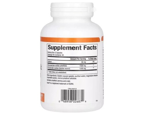 Вітамінно-мінеральний комплекс Natural Factors Глюкозамін та хондроїтин, Glucosamine & Chondroitin, 120 капсул (NFS-02687)