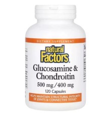 Вітамінно-мінеральний комплекс Natural Factors Глюкозамін та хондроїтин, Glucosamine & Chondroitin, 120 капсул (NFS-02687)