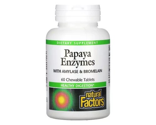Вітамінно-мінеральний комплекс Natural Factors Ензими Папайї, Papaya Enzymes, 60 Таблеток (NFS01748) Вітамінно-мінеральний комплекс Natural Factors Ензими Папайї, Papaya Enzymes, 60 Таблеток (NFS01748)