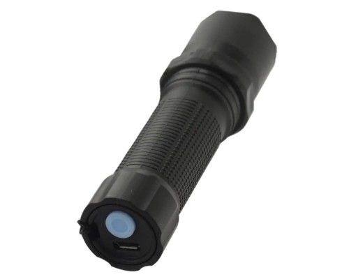 Ліхтар Quantum Minik black 3W LED з USB 40шт/уп (QM-FL1043-B)