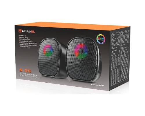 Акустична система REAL-EL S-55 Black (EL121100014) 