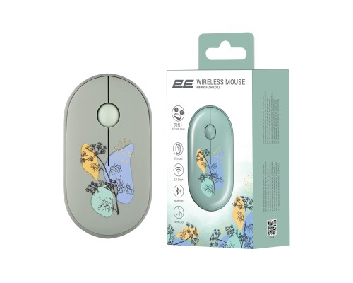 Мишка 2E MF300 FLORADILL Silent Wireless/Bluetooth Green (2E-MF300WFLORAGN)