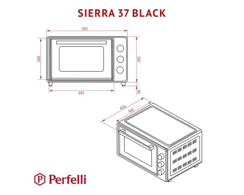 Електропіч Perfelli SIERRA 37 BLACK