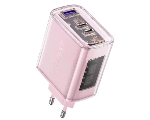 Зарядний пристрій Acefast 3xUSB 65W (2xUSB-C+USB-A) Gan A45 Fast Charger Cherry blossom (6974316282082)