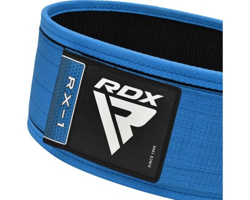 Атлетичний пояс RDX RX1 Weight Lifting Belt Blue XL (WBS-RX1U-XL)