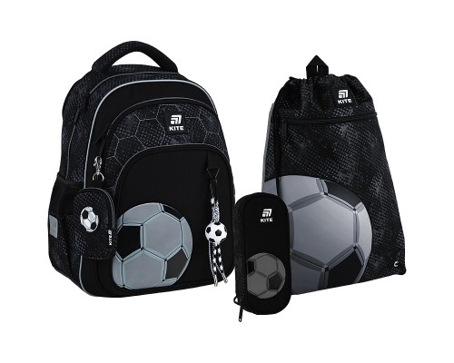 Шкільний набір Kite Education Football 763M (рюкзак, пенал, сумка) (SET_K25-763M-2)