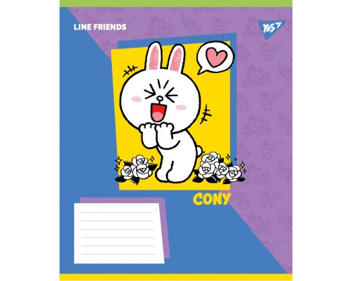 Зошит Yes Line Friends Funny А5 12 аркушів коса лінія (767640)
