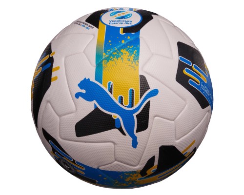 М'яч футбольний Puma Orbita UPL (FIFA Quality Pro) 084592-01 білий, чорний, блакитний 5 (4067982252984)