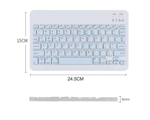 Клавіатура BeCover (245х150 мм) Bluetooth UA Light Blue (713407)