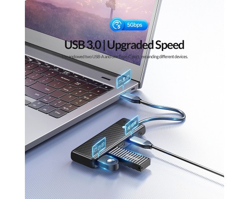 Концентратор Orico USB-C to 2xUSB-C + 2xUSB3.0 (CA914210)