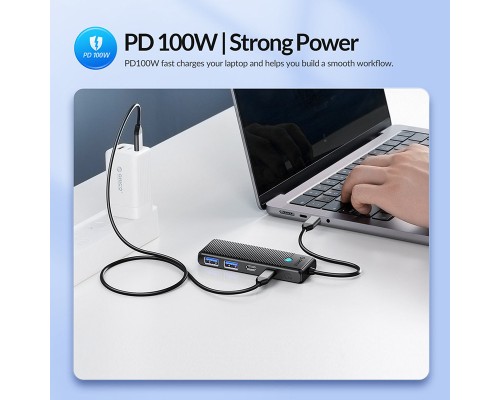 Концентратор Orico USB-C to 2xUSB-C + 2xUSB3.0 (CA914210)