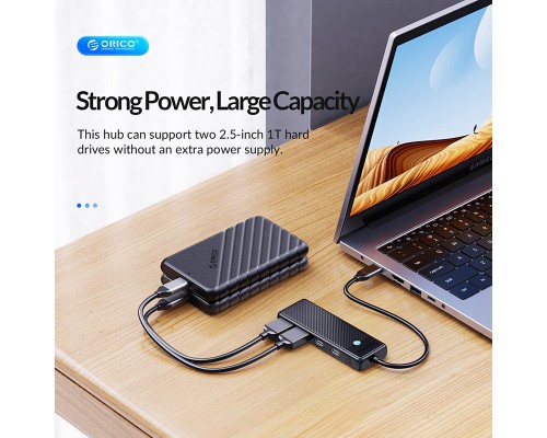Концентратор Orico USB-C to 2xUSB-C + 2xUSB3.0 (CA914210)