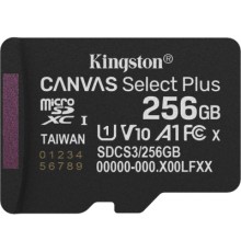 Карта пам'яті Kingston 256GB microSDXC class 10 UHS-I U3 V30 A1 Canvas Select Plus (SDCS3/256GBSP)