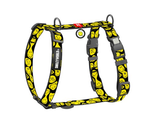 Шлея для собак WAUDOG Nylon анатомічна H-подібна з QR-паспортом 