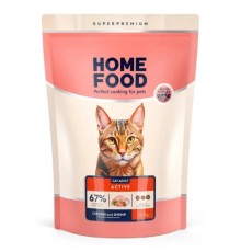 Сухий корм для кішок Home Food For active з куркою та креветками 1.6 кг (4820235020071)