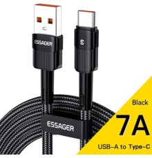 Дата кабель USB 2.0 AM to USB-C 3.0m 7A black Essager (EXCT-XCC01)