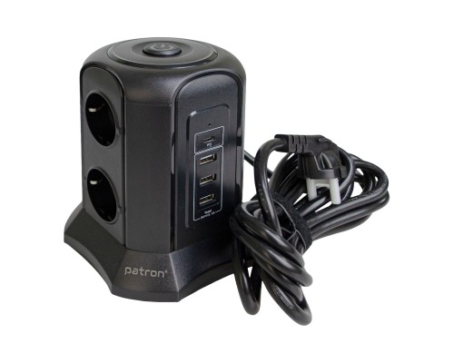 Мережевий фільтр живлення Patron SP-1663-USBT (EXT-PN-SP-1663-USBT)