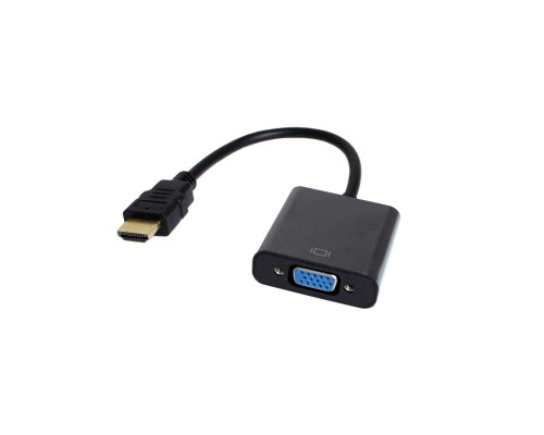 Перехідник HDMI M to VGA F V1.4 60Hz 0.15m black Patron (PN-HDMI-VGA)
