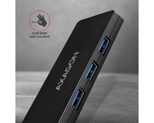 Концентратор AXAGON USB 3.1 to 4xUSB 3.0 black (HUE-G1A)