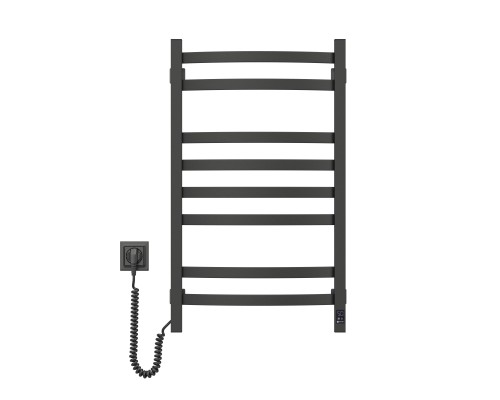 Сушарка для рушників Navin Avalon, 800х480, таймер-регулятор, сталь, чорний муар, ліве підключення (12-203153-4880)