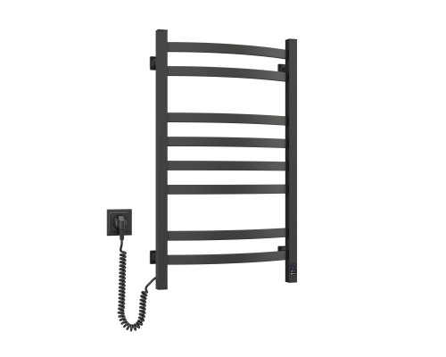 Сушарка для рушників Navin Avalon, 800х480, таймер-регулятор, сталь, чорний муар, ліве підключення (12-203153-4880)