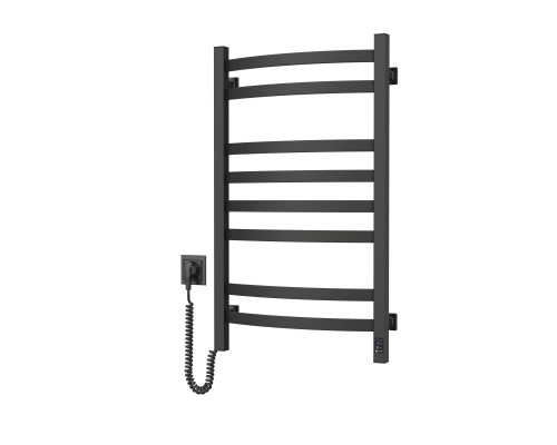 Сушарка для рушників Navin Avalon, 800х480, таймер-регулятор, сталь, чорний муар, ліве підключення (12-203153-4880)