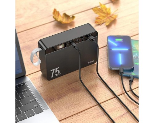 Батарея універсальна HOCO 75000 mAh Overlord PD/20W, QC/3.0/22.5W, Black (J94 / 714739)
