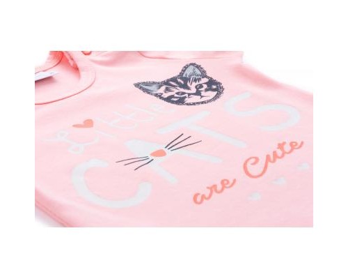 Набір дитячого одягу Breeze футболка з котиком та штанці з кишеньками (8983-92G-peach)