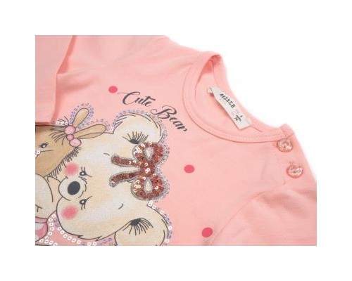 Набір дитячого одягу Breeze з ведмедиком (13298-74G-peach)