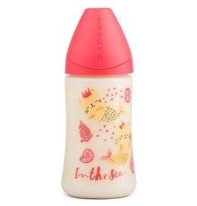 Пляшечка для годування Suavinex Морські історії 270 мл рожева (303978)
