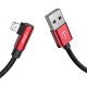 Дата кабель USB 2.0 AM to Micro 5P 1.2m 3A for Gaming Black/Red T-Phox (T-M804 Black/Red)