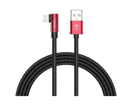 Дата кабель USB 2.0 AM to Micro 5P 1.2m 3A for Gaming Black/Red T-Phox (T-M804 Black/Red)
