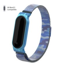 Ремінець до фітнес браслета Armorstandart Milanese Magnetic Band для Xiaomi Mi Band 5 Khaki Blue (ARM56856)