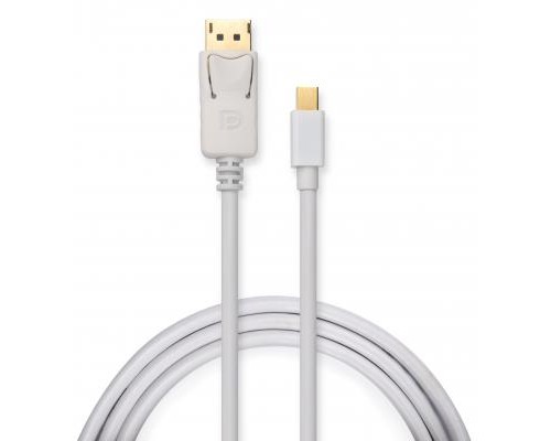Кабель мультимедійний Mini Display Port to Display Port 1.8m 4K white Vinga (VCPMDPDP1.8WH) 