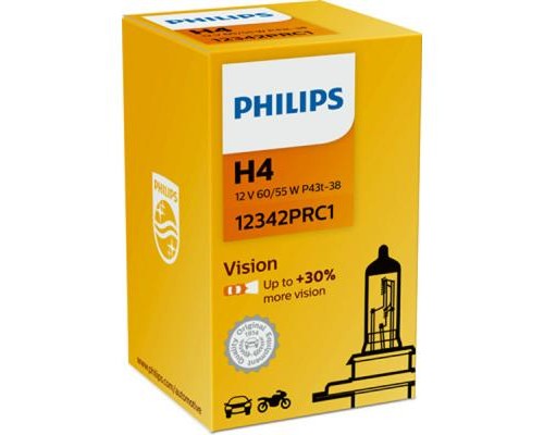 Автолампа Philips галогенова 60/55W (12342 PR C1)